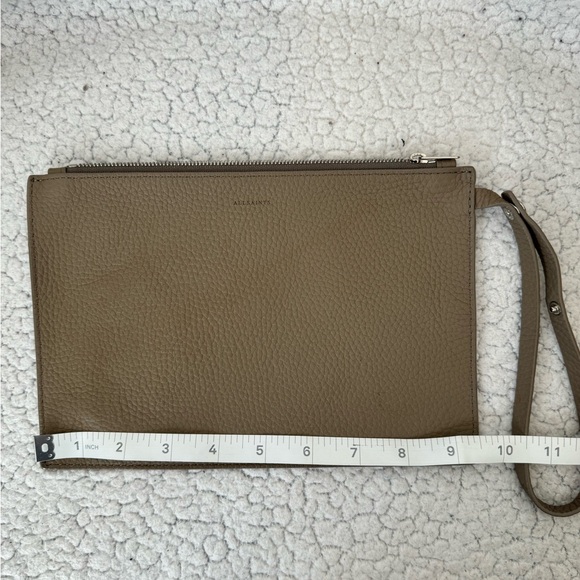All Saints Zipped Leather Pouch Bag - Picture 5 of 7